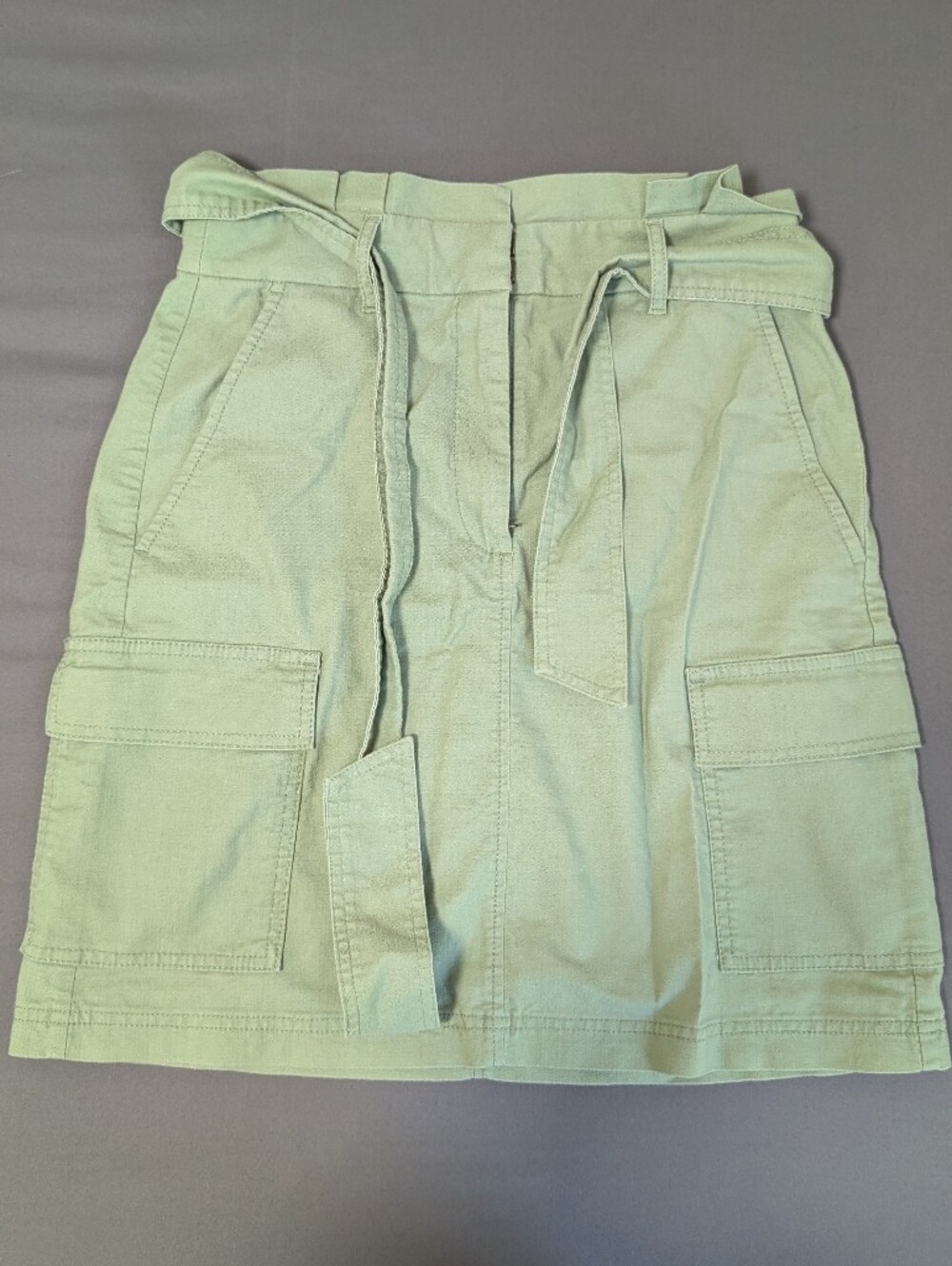 LOFT NWT Outlet Women Green Solid Cargo Skirt Size 2